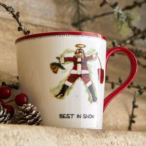SPODE Kit Kemp Doodle Mug "Best in Snow" in Fine China Gift Boxed 12 oz. NWT